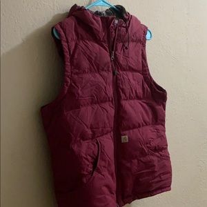 Hooded down Carhartt women’s vest size medium